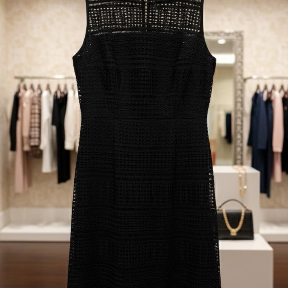Chic Black Lace Midi Dress
